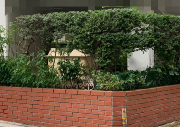 神奈川県足柄上郡開成町の植え込み